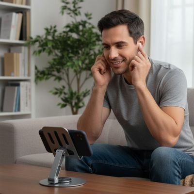 Support telephone bureau | Ajustable - Bureau chez - soi